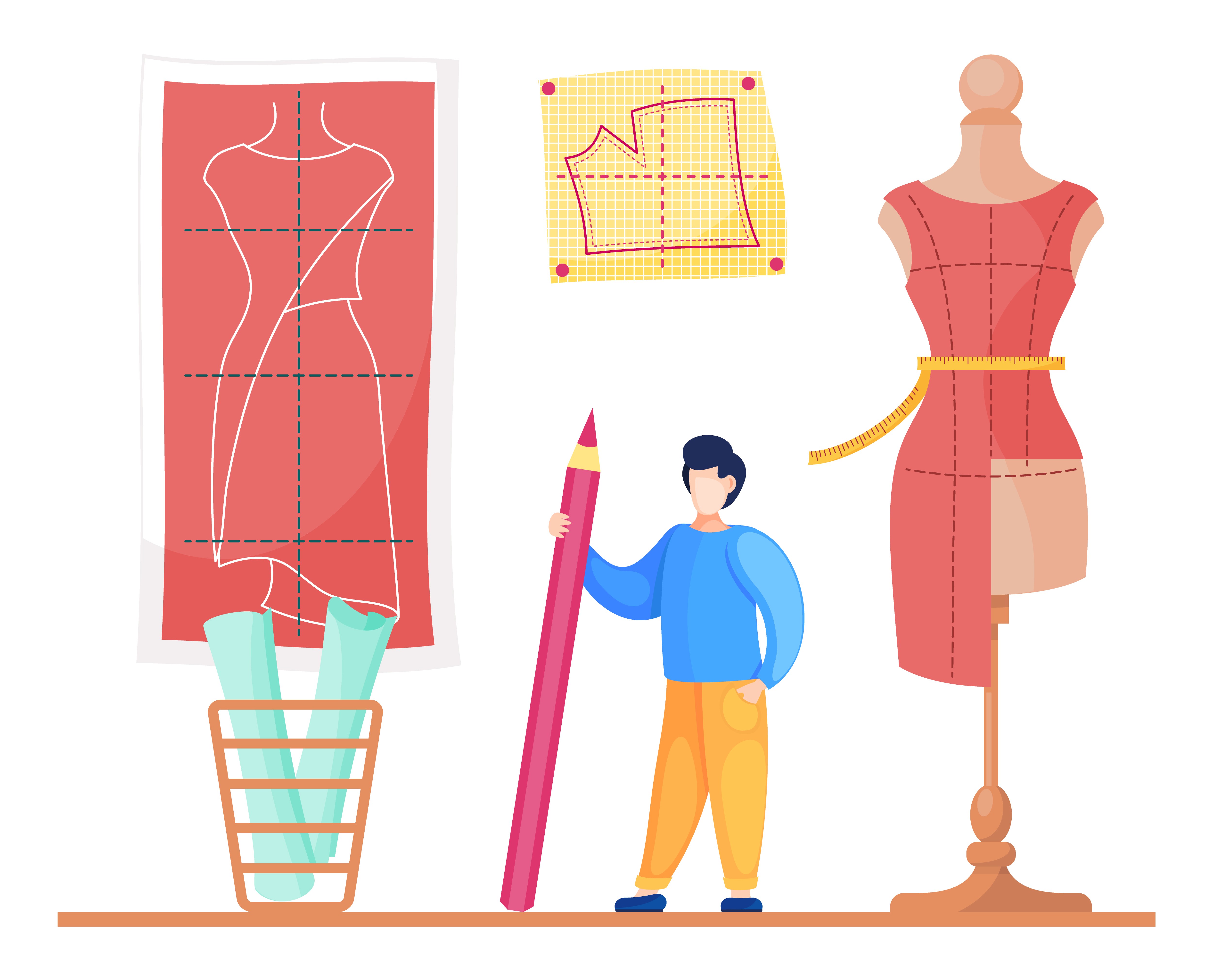 Technical flats in fashion