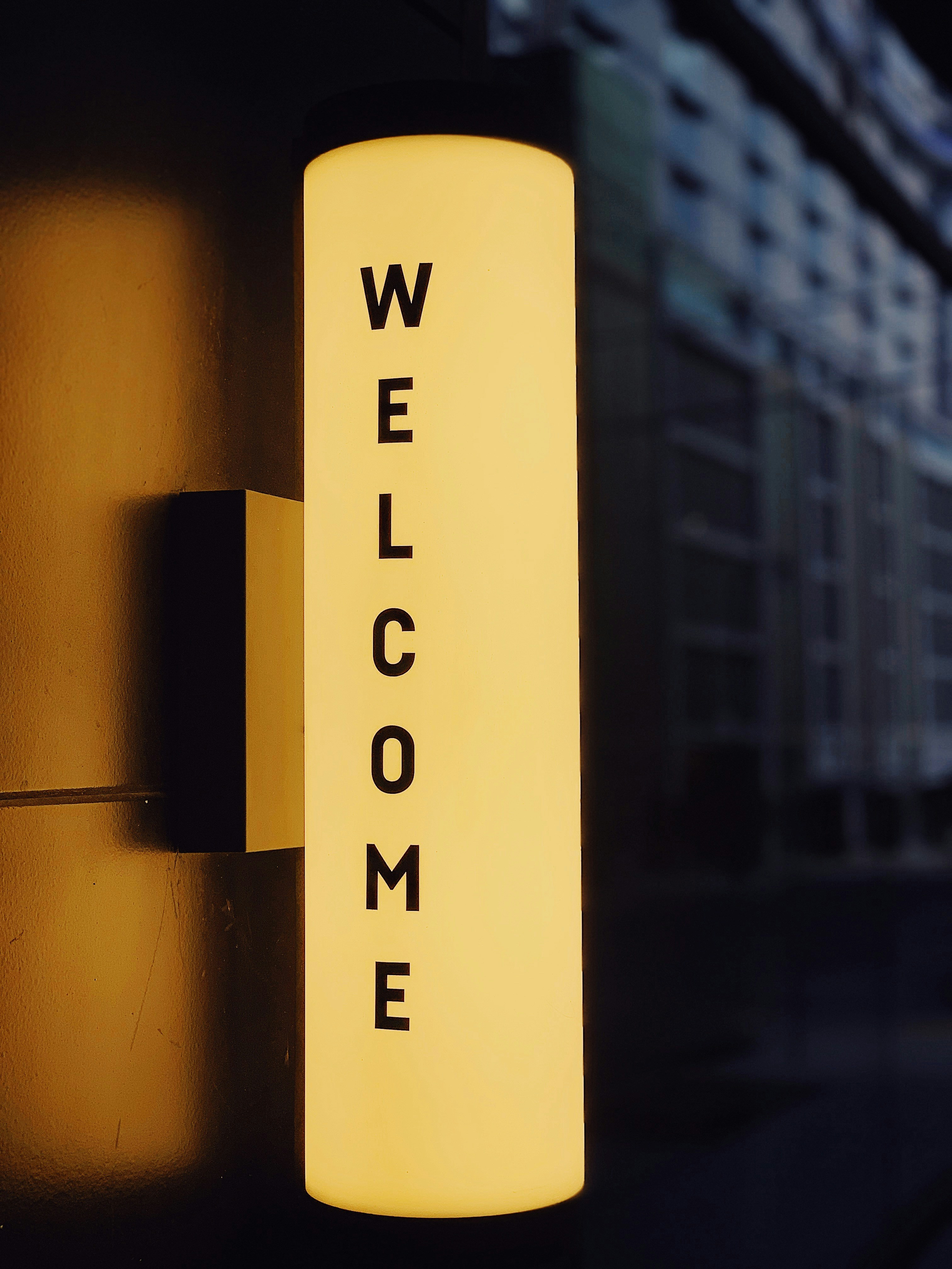 welcome sign