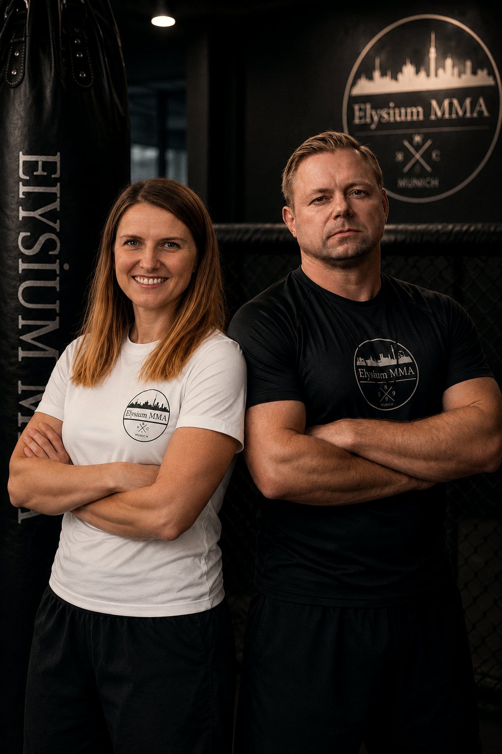 Trainer Julia und Sascha von Elysium MMA München im Gym