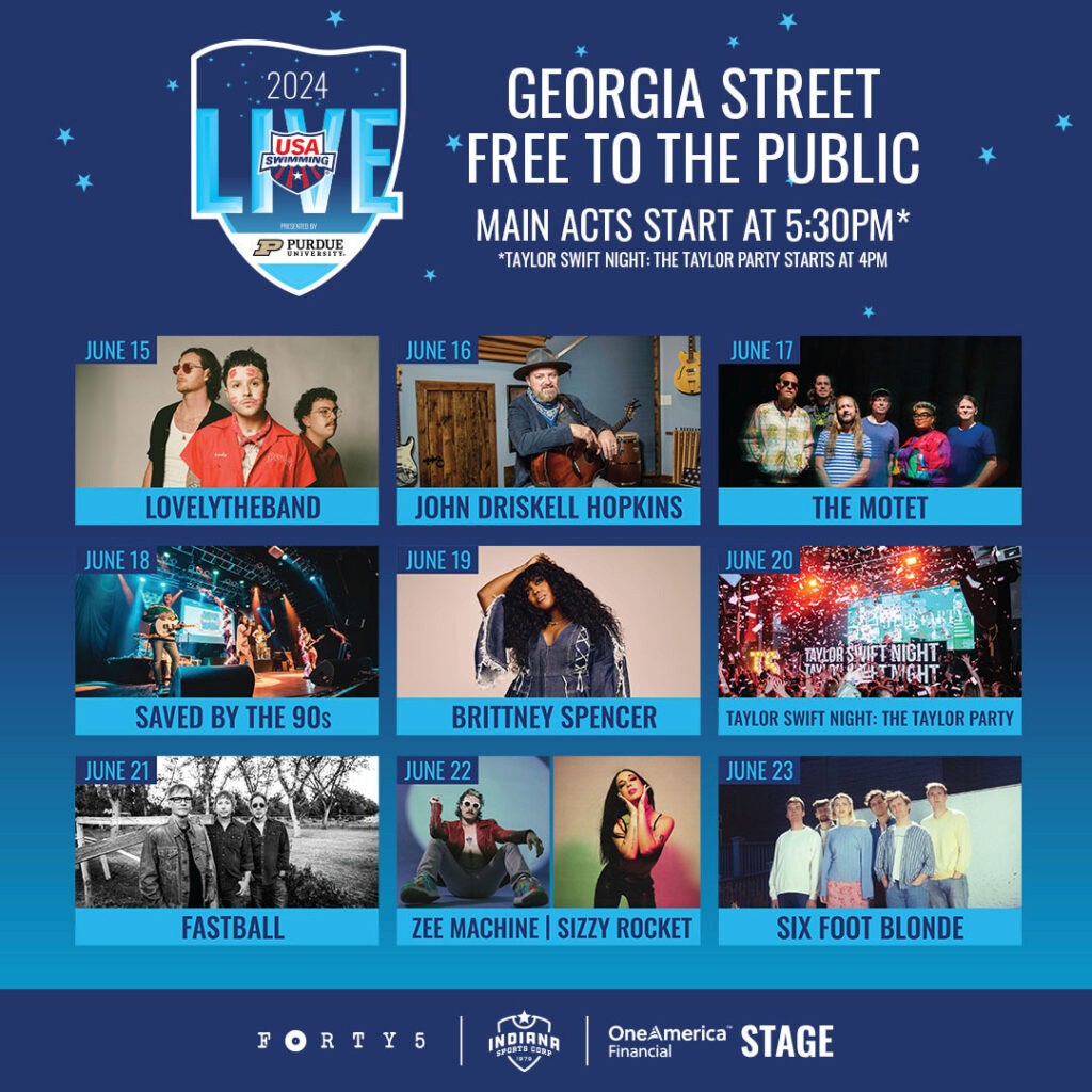 The 2024 USA Swim Trials Free Concert Image Graphic