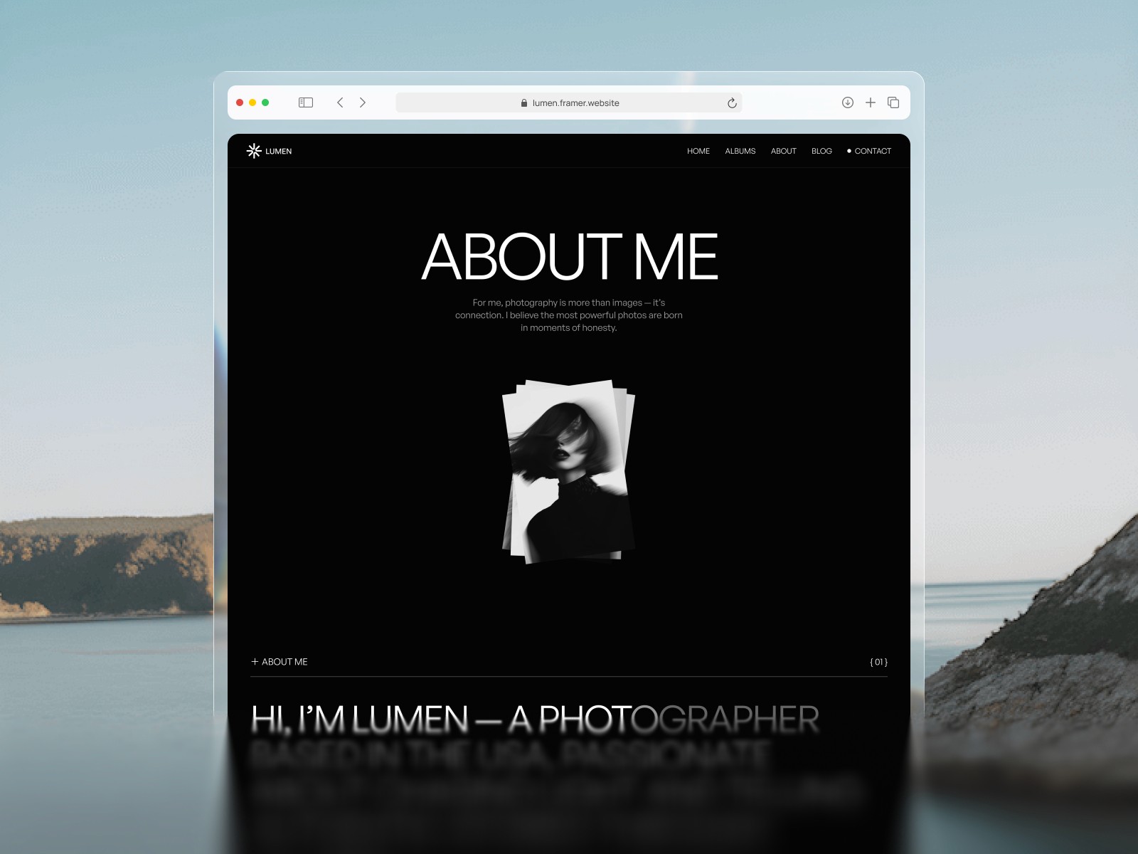 Lumen — 高级暗黑现代作品集网站设计灵感