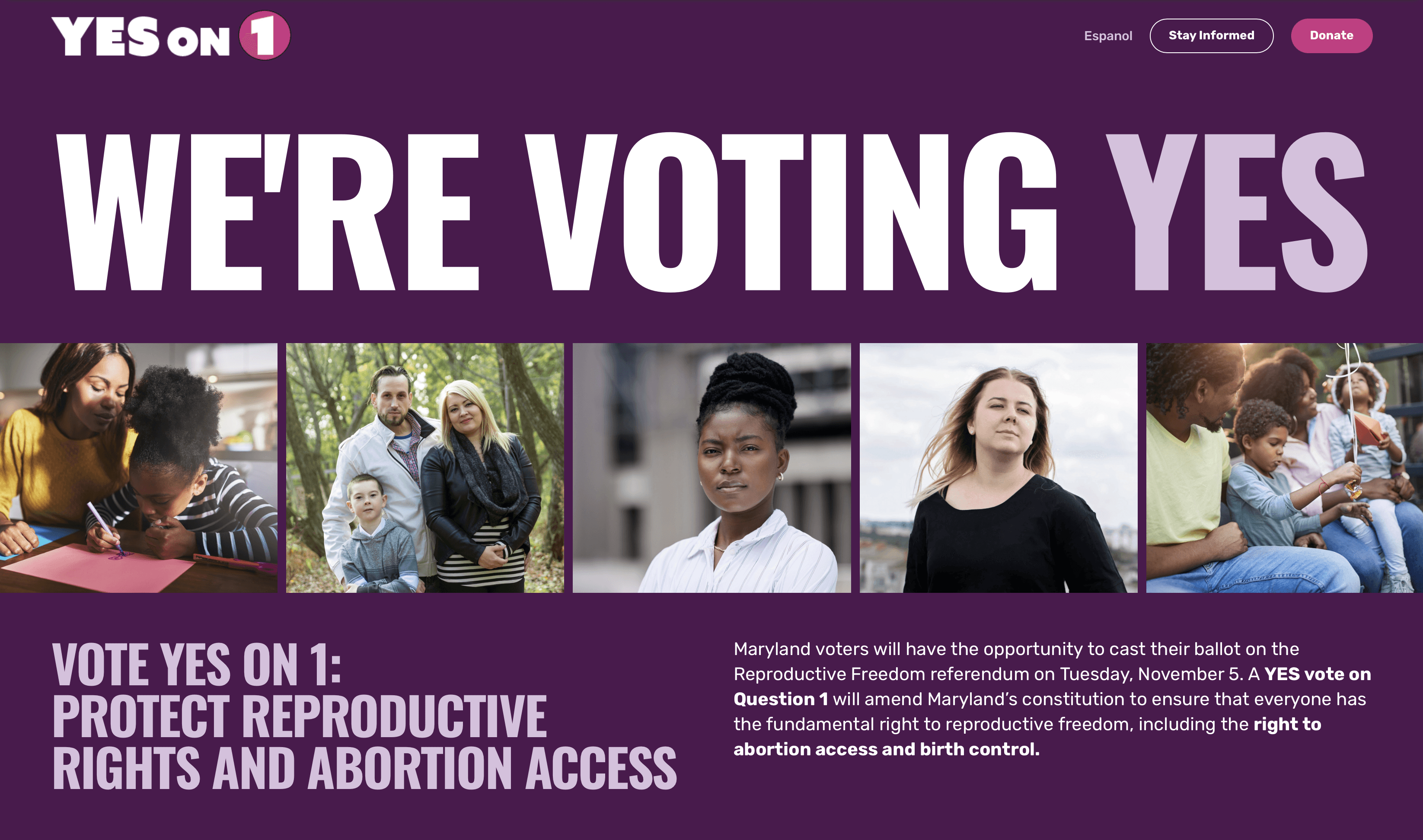 Freedom of Reproduction Maryland website