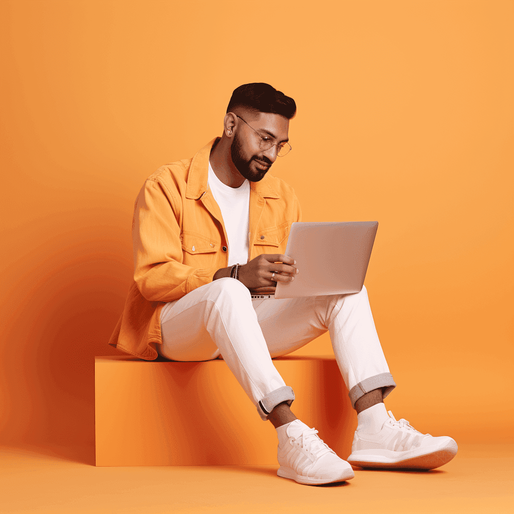 man working at the computer