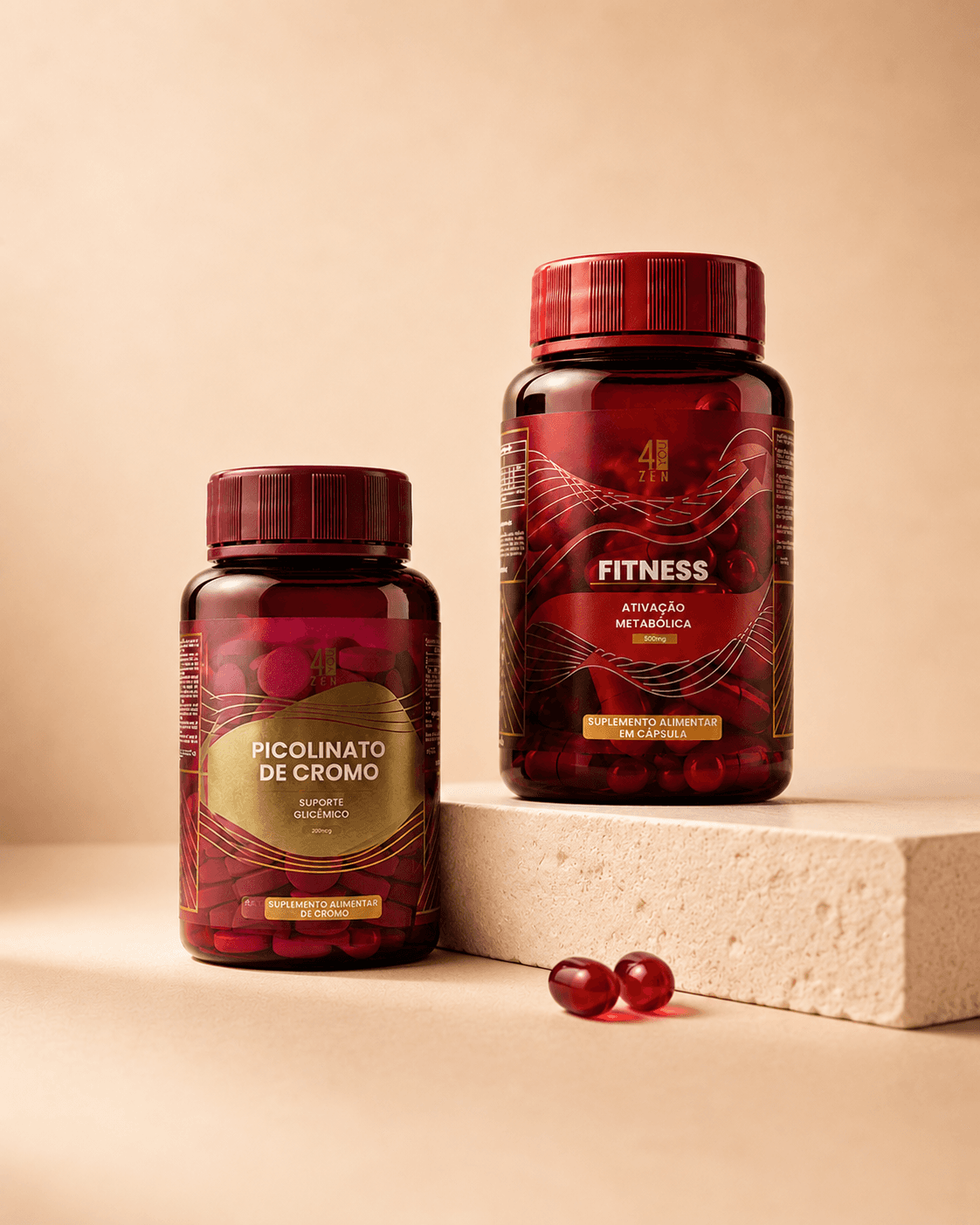 Kit 4you zen picolinato de cromo e formula fitness