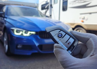 BMW smart key programmed on-site by CarKeyAction automotive locksmith.