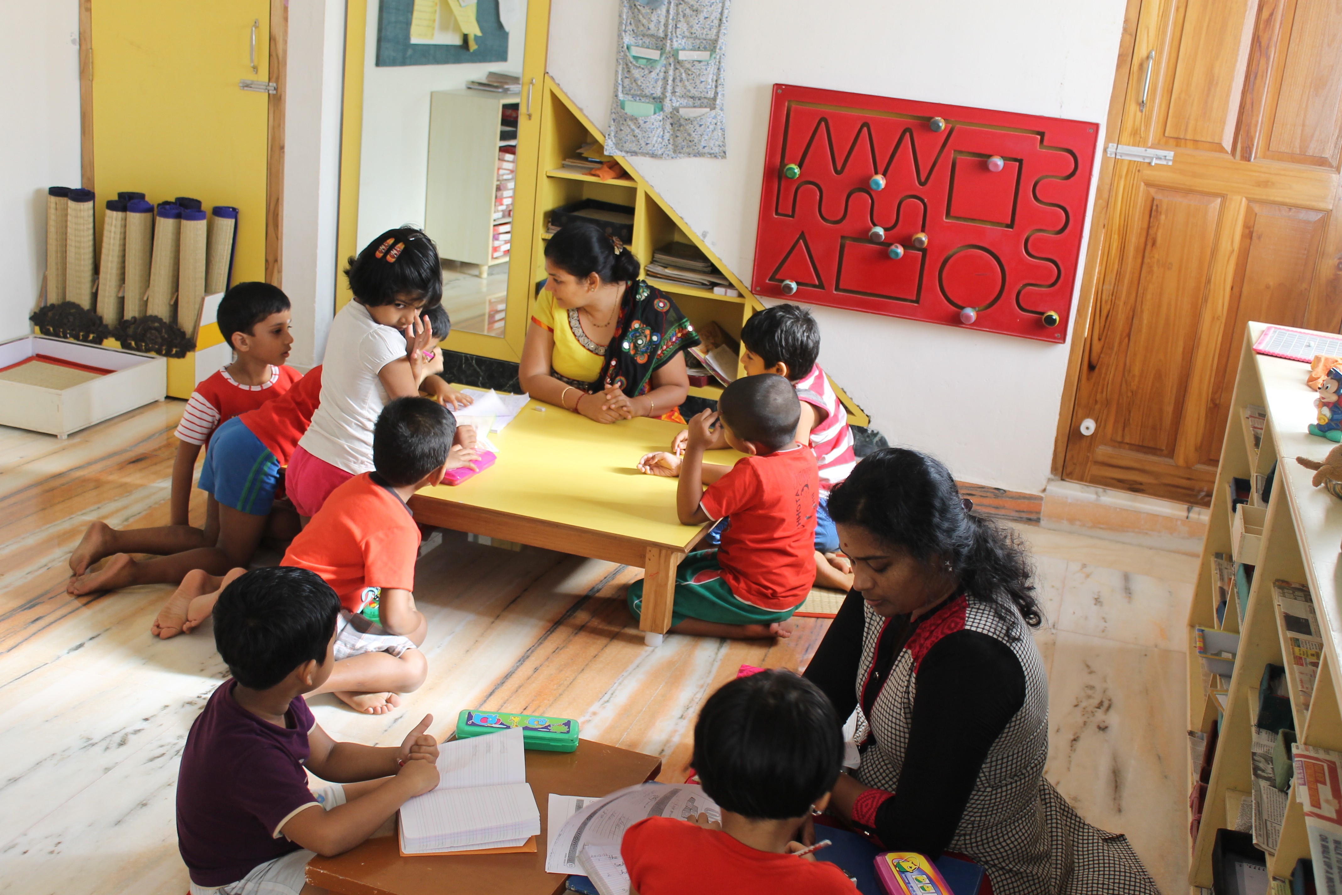 Children learning at Mind's Eye Mylapore centre