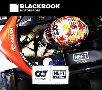 Blackbook Motosport depics F1 car.