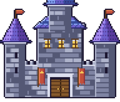 Pixel-art castle
