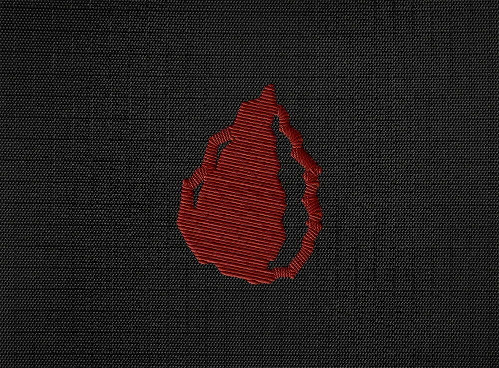 Embroidered version of the Ex Aetna logo