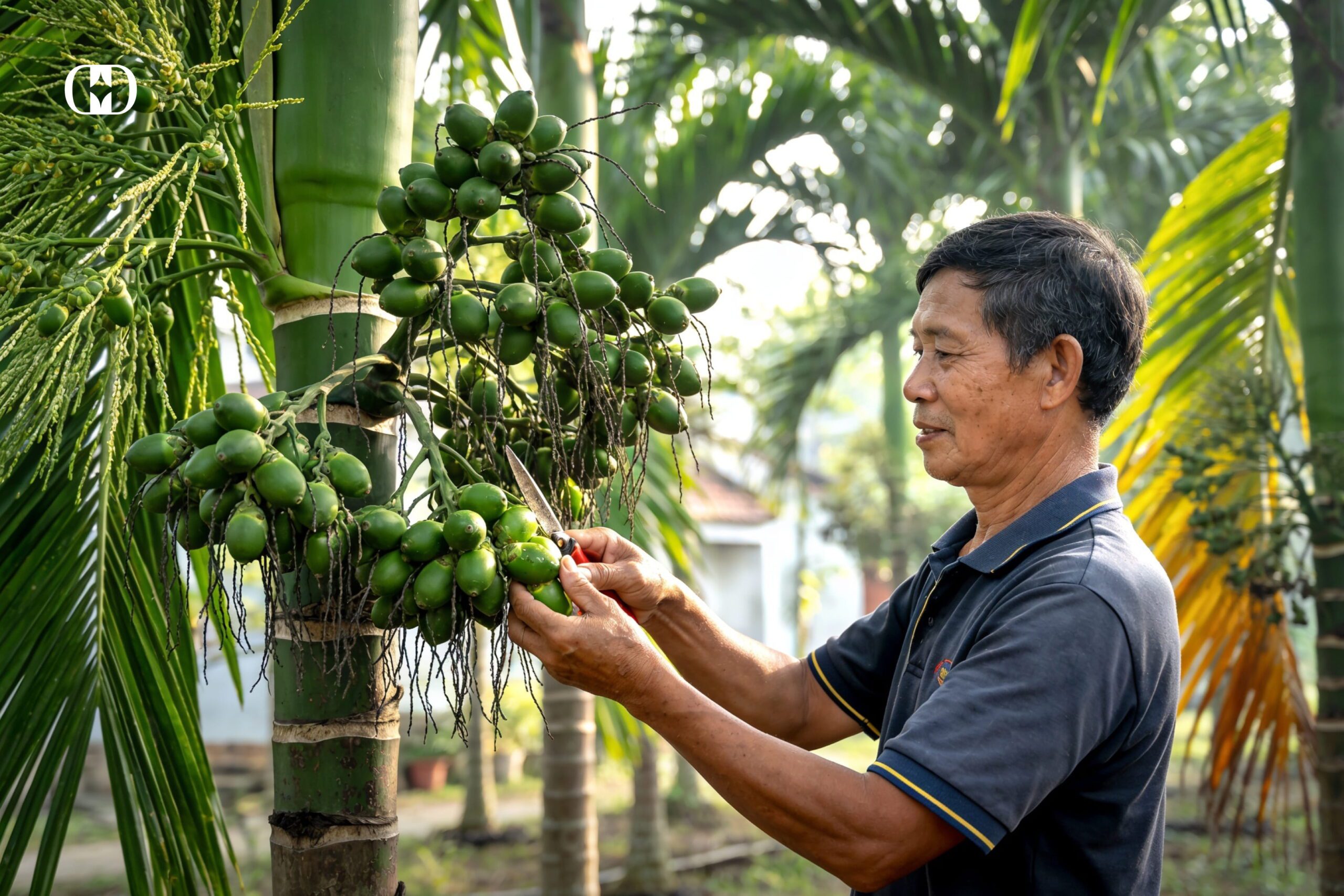 Cách chọn buồng cau lại buồng