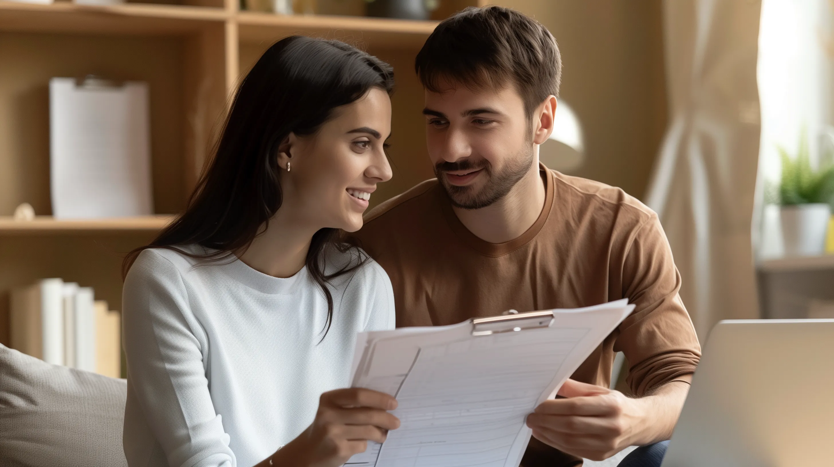 Couple reviewing their personalized Prepare & Enrich relationship assessment report
