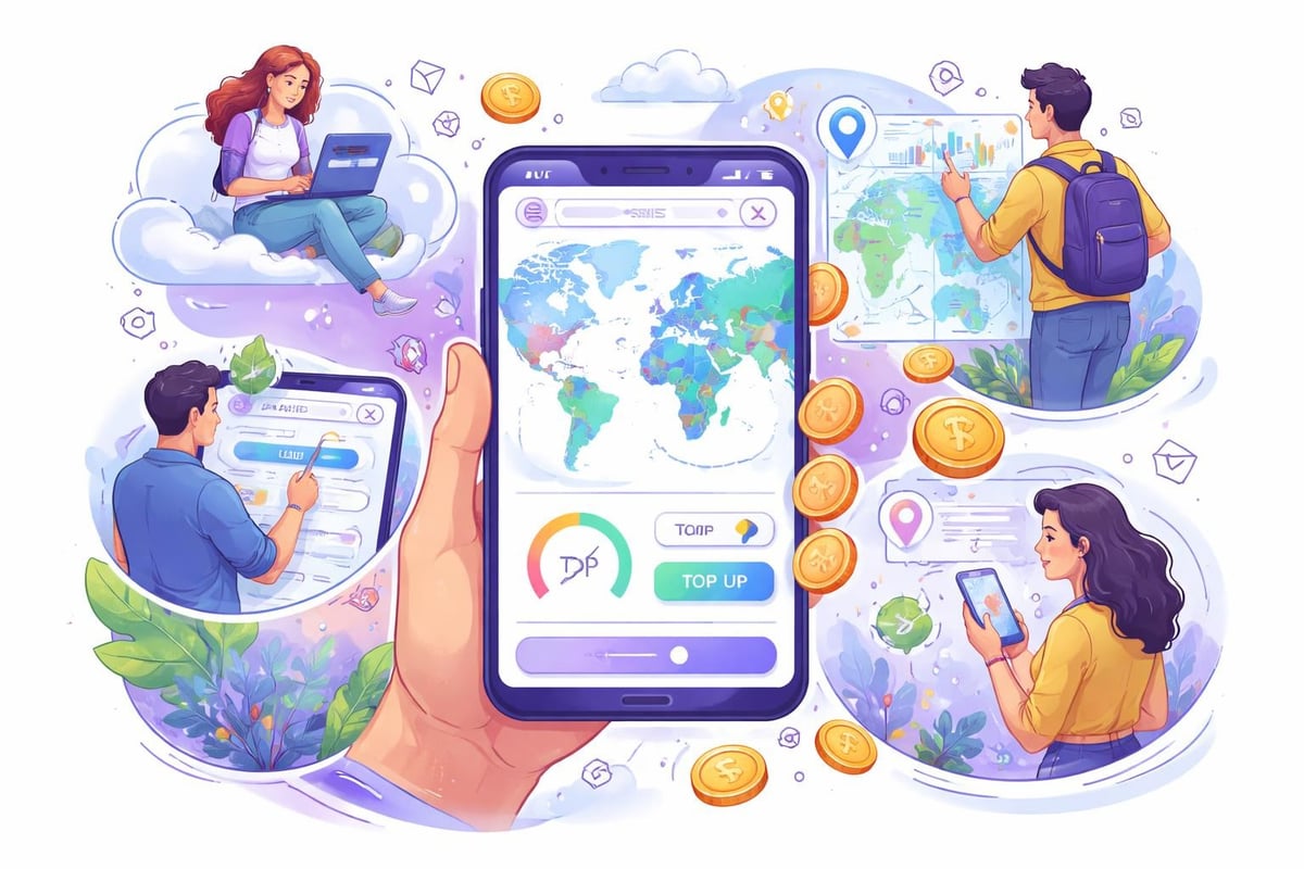 ESIM data usage control