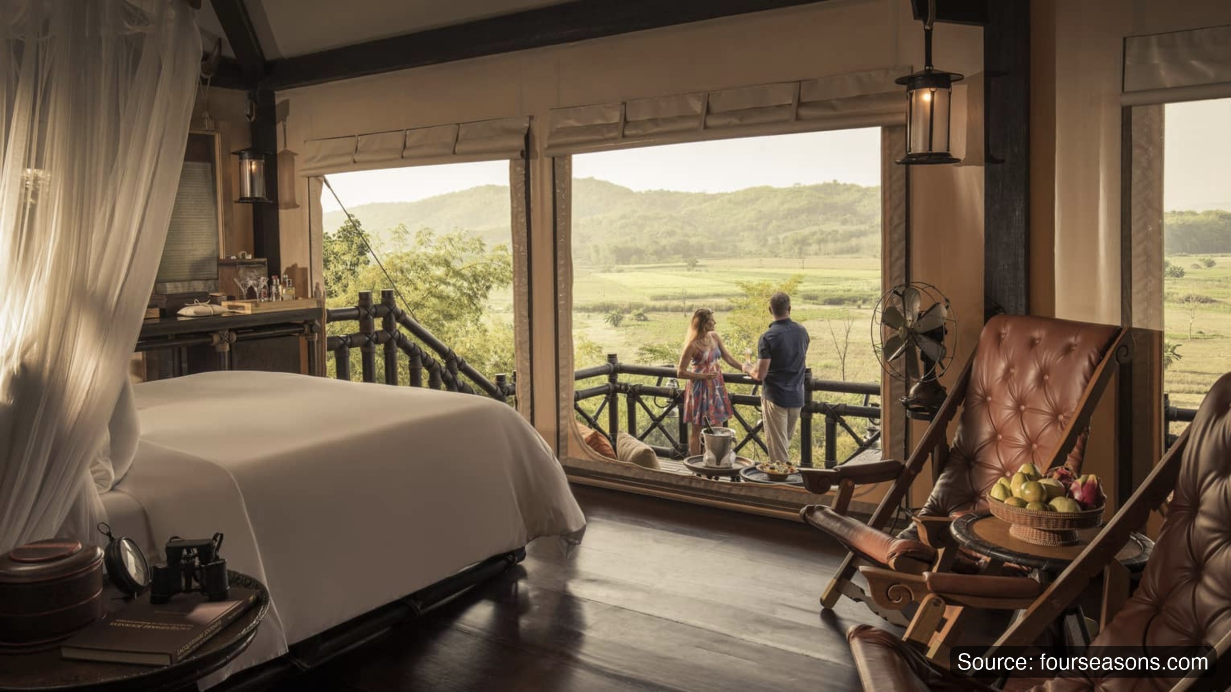 Four Seasons Tented Camp Golden Triangle – tent bedroom