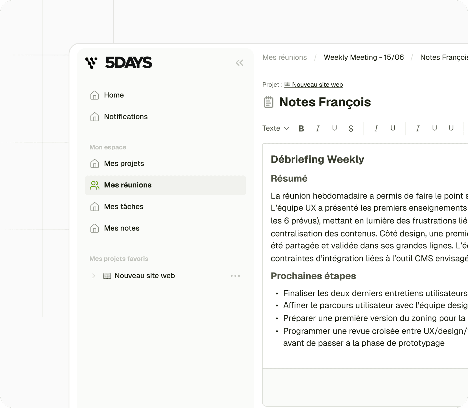 Vue de dashboard Google Meet.