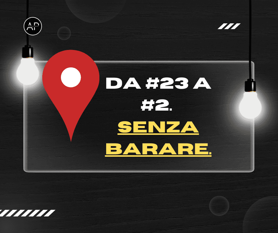 Da posizione 23 a posizione 2. Senza barare.