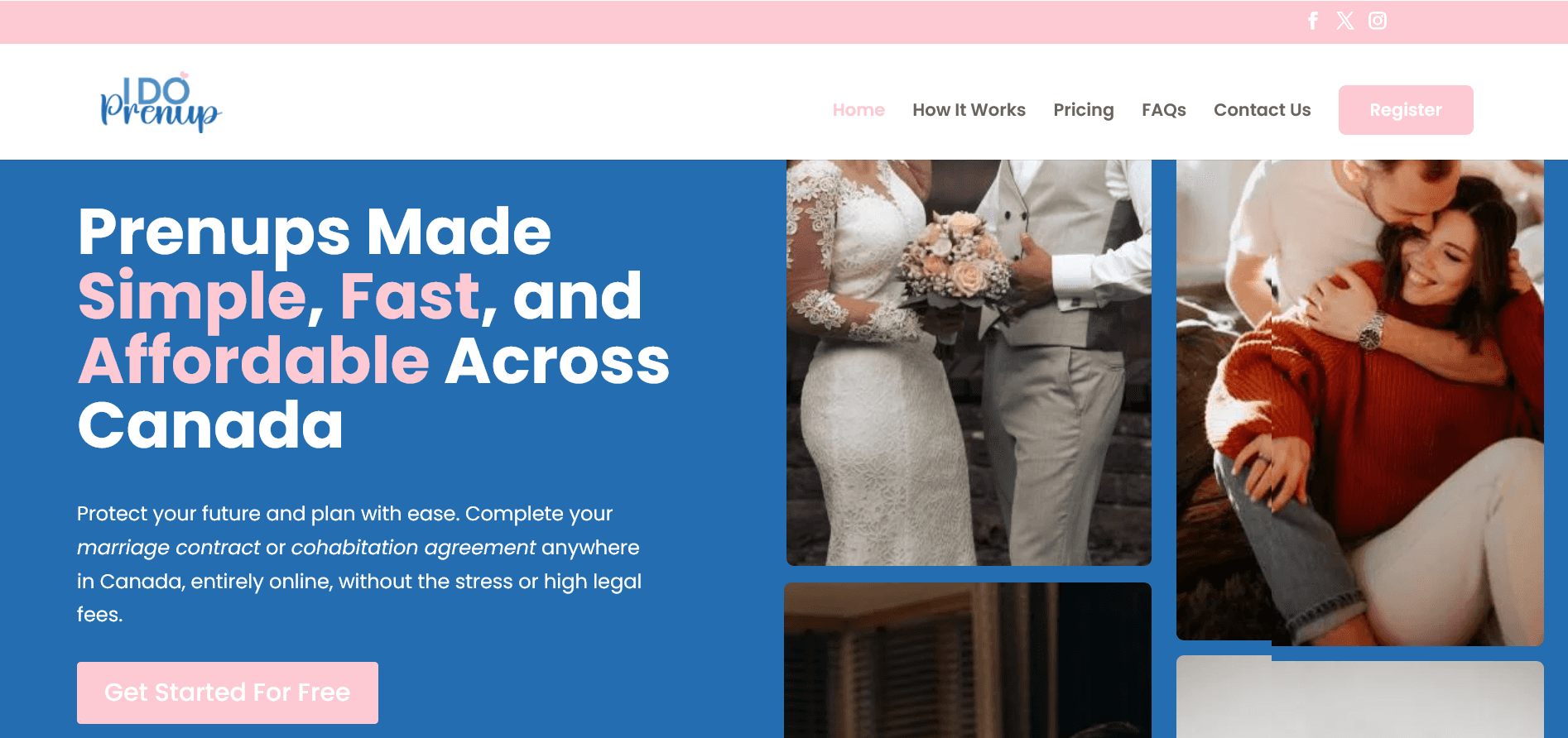 cover image  IDo Prenup website developed & designed by Dreams Agency Mississauga, Ontario