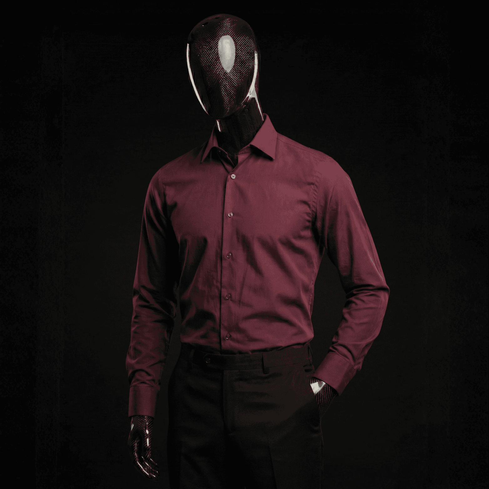 Burgundy casual shirt