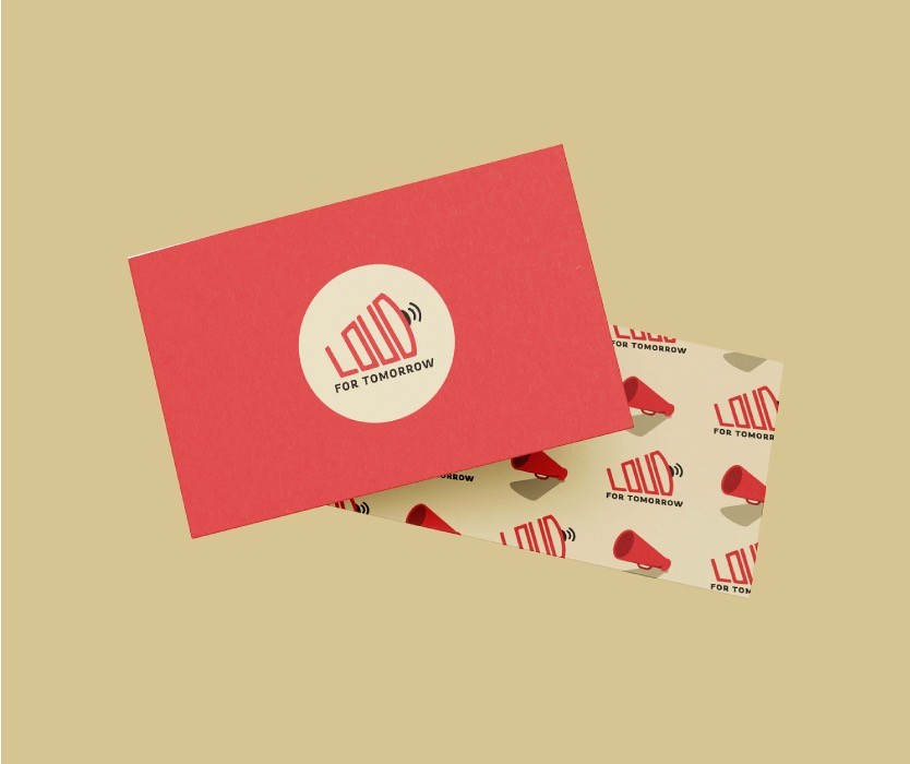 LOUD For Tomorrow Voter Pledge Card Design