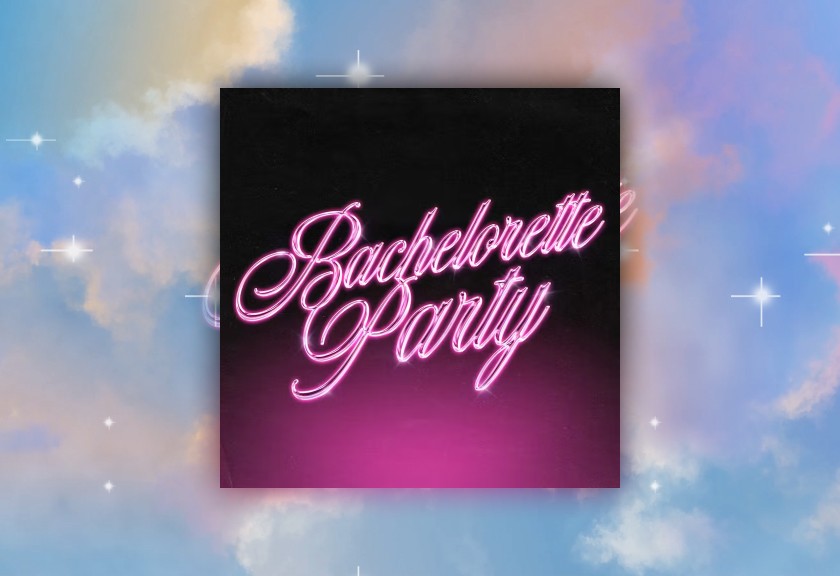 A soft, traditional baby shower template with delicate floral toile background and centered gray text.