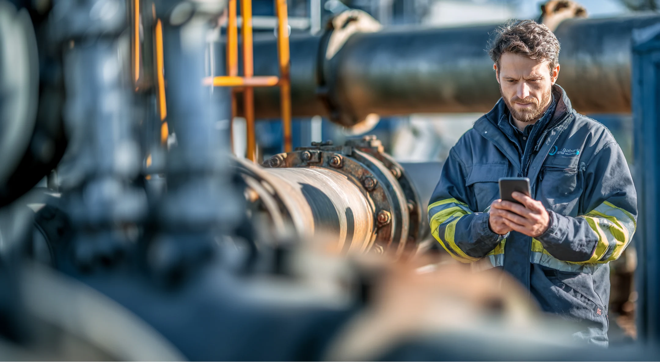 Highly realistic horizontal photograph of a plumber