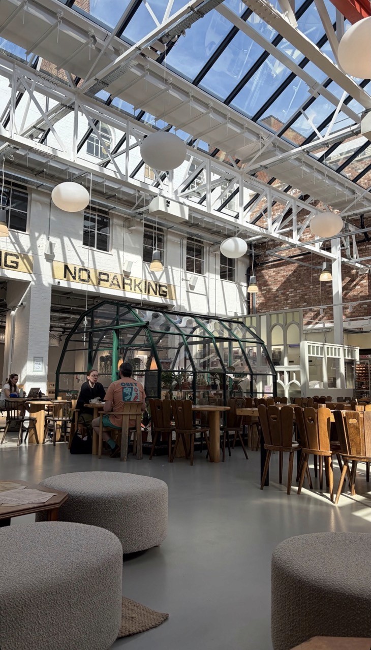 Interior of Public Leicester bakery café with freshly baked pastries and speciality coffee