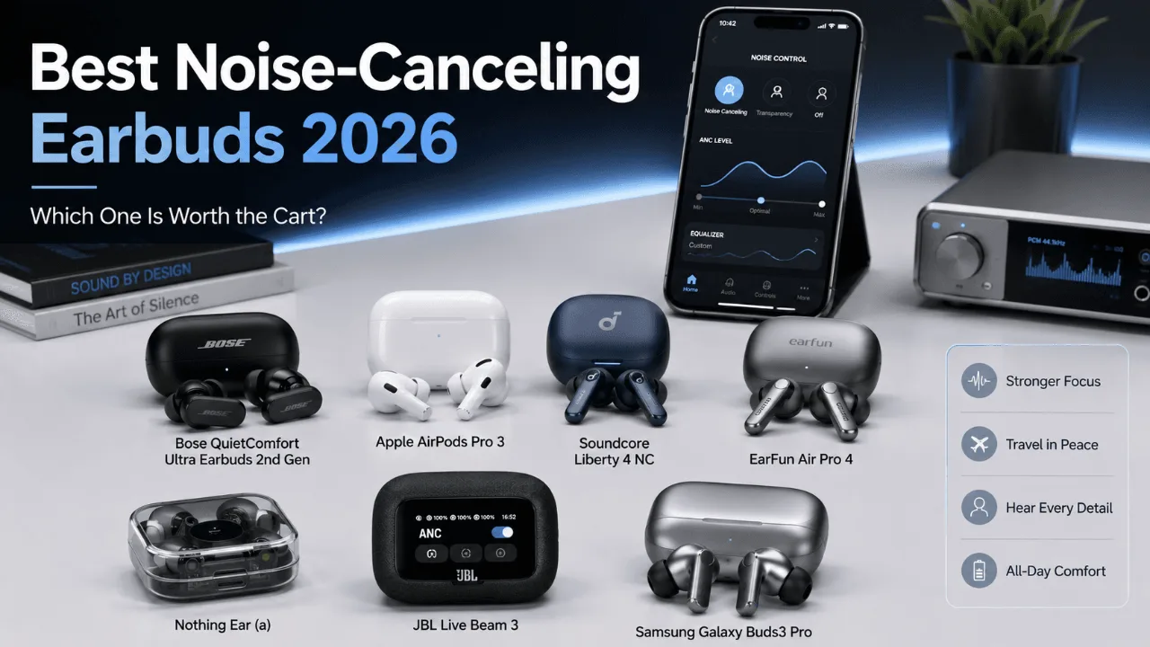 Best Noise-Canceling Earbuds 2026 comparison.