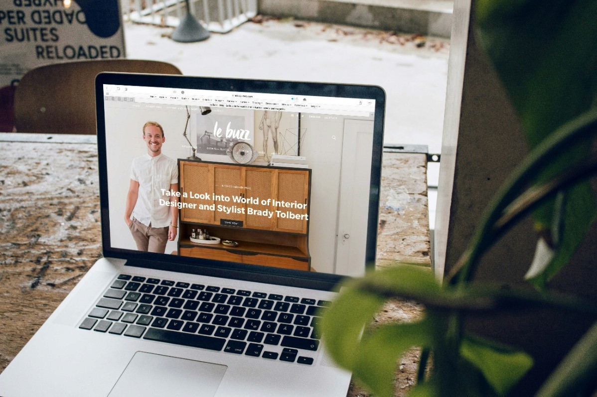 Laptop with a professional business website