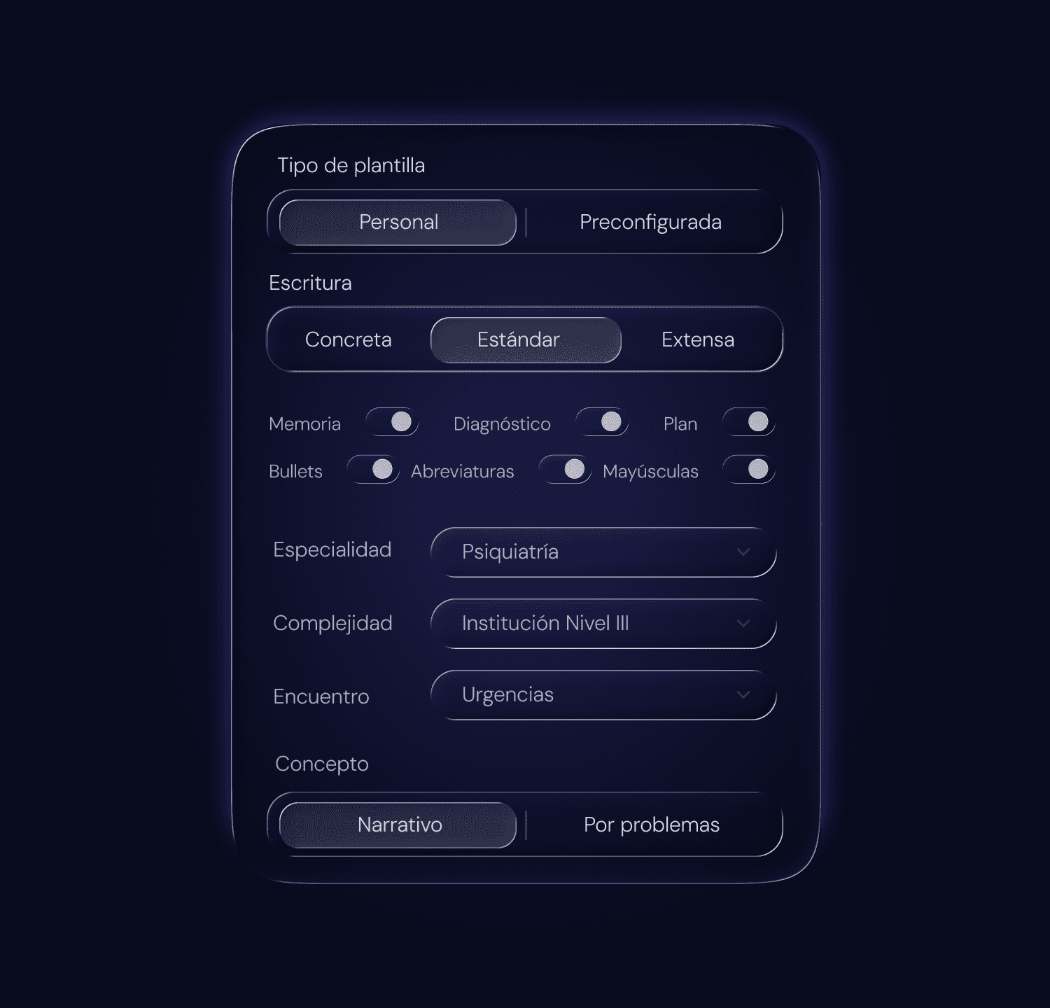 Imagen de sets de configuración