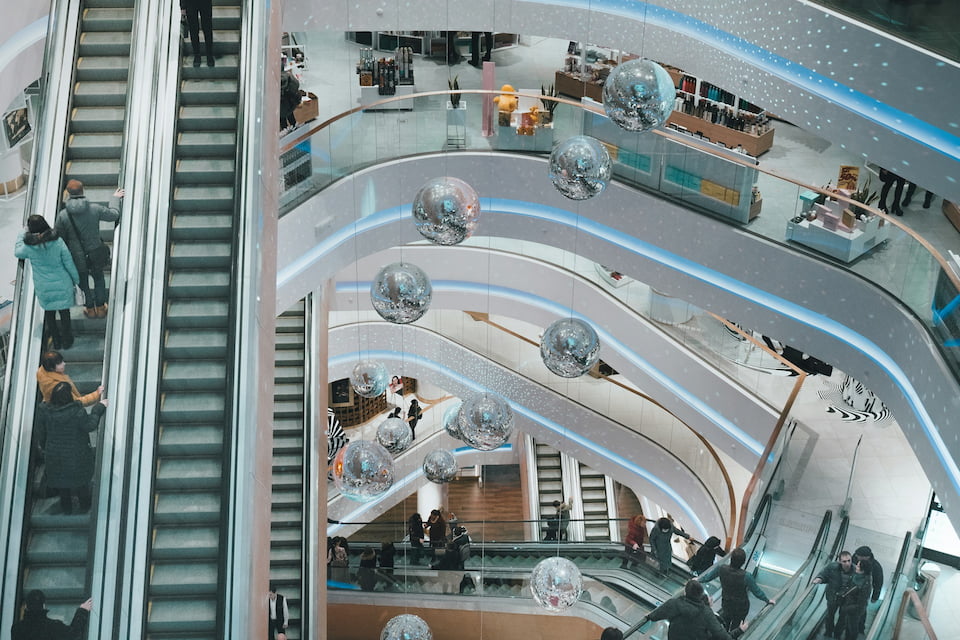 View inside a Shopping Center