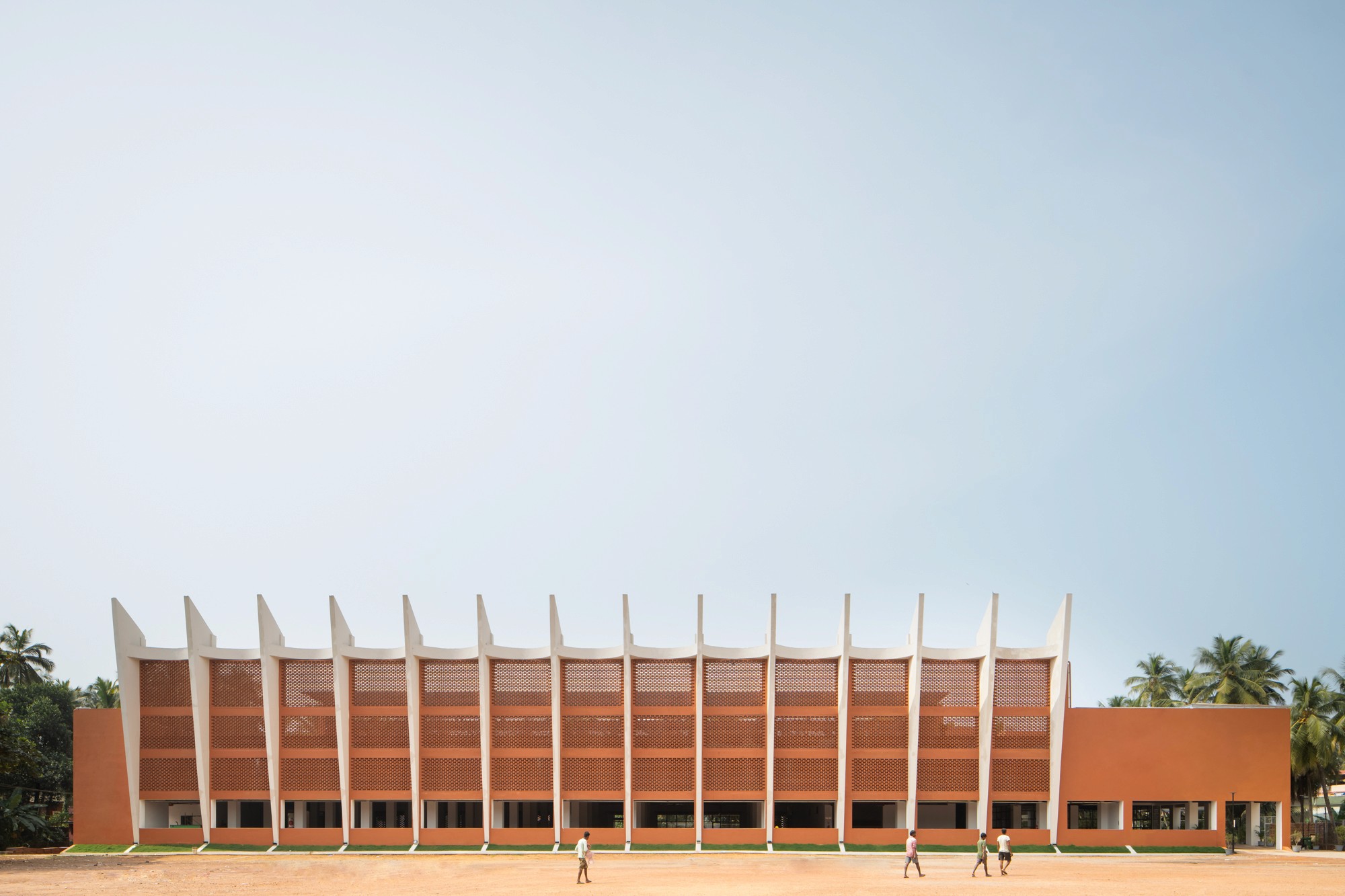 Yemmekere Ground designed by 2pkm Architects. Architecture photography by Ekansh Goel, Studio Recall.