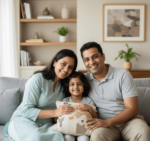 Portrait of a young man with curly hair wearing a yellow hoodie and backpack