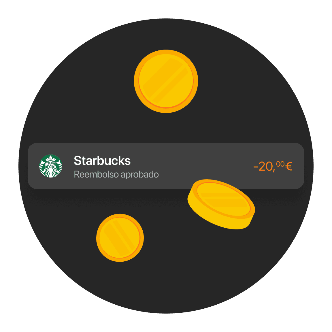 Dos manos intercambian un billete enrollado, con un fondo oscuro y una barra de notificación arriba.