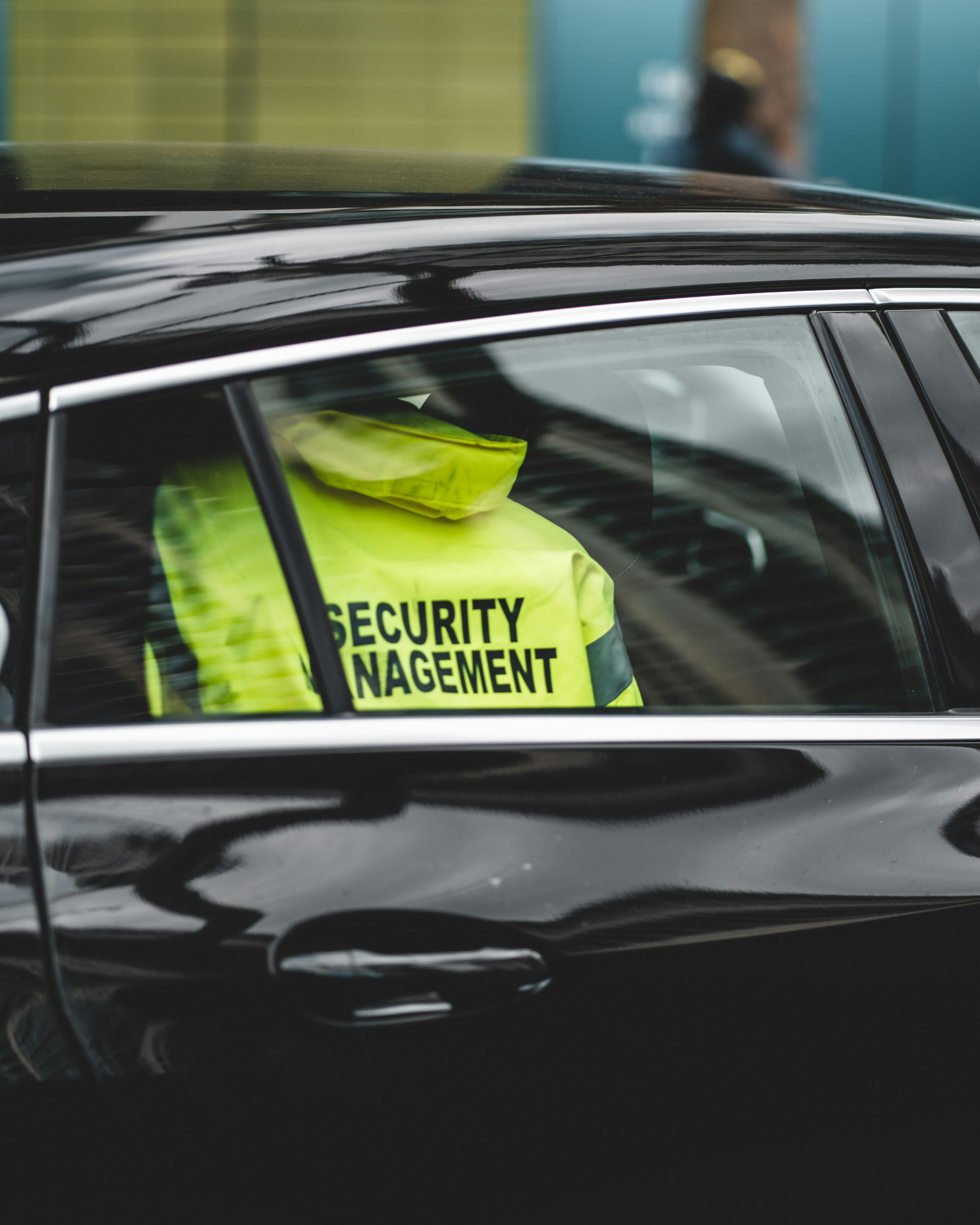yellow and black car door