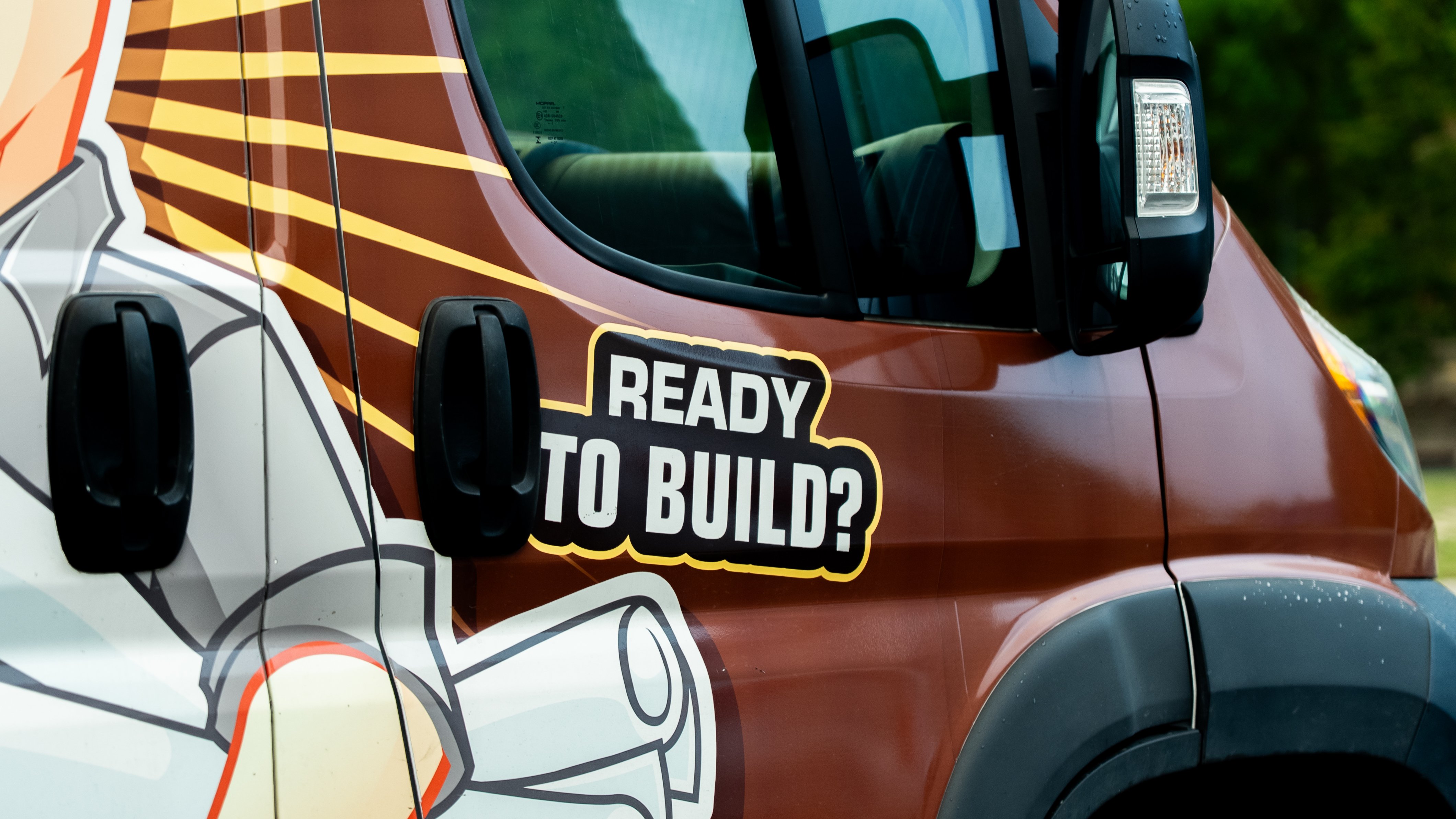 SEGC branded construction van near Fort Bragg Fayetteville North Carolina