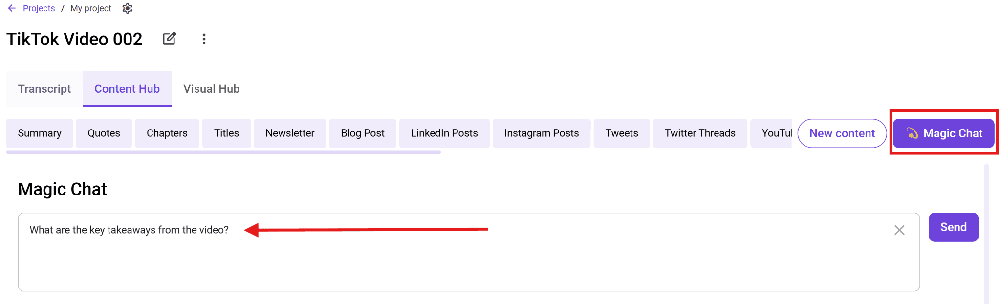 whispertranscribe screenshot content hub