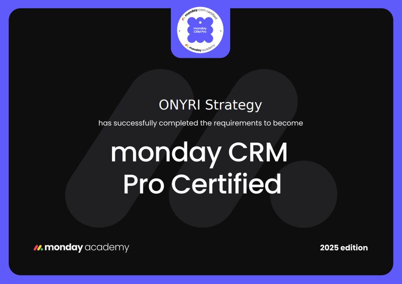 certification Monday CRM Pro
