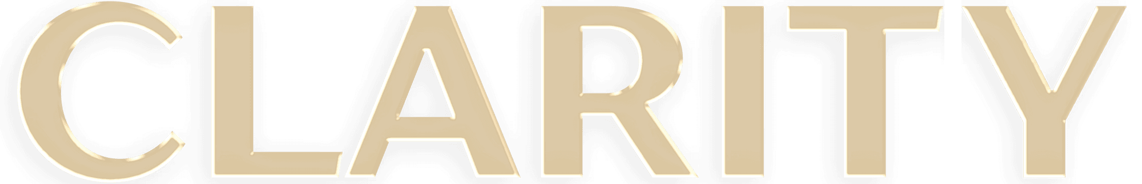 THE CLARITY KEY in glass letters