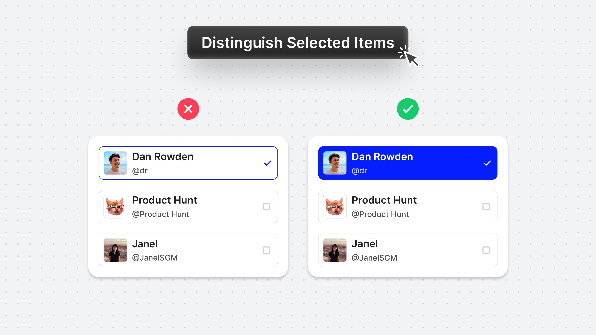 Distinguish Selected Items