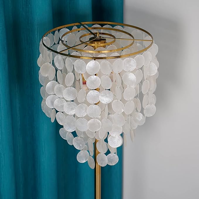 Elegant shell floor lamp with modern appeal and high-quality craftsmanship.