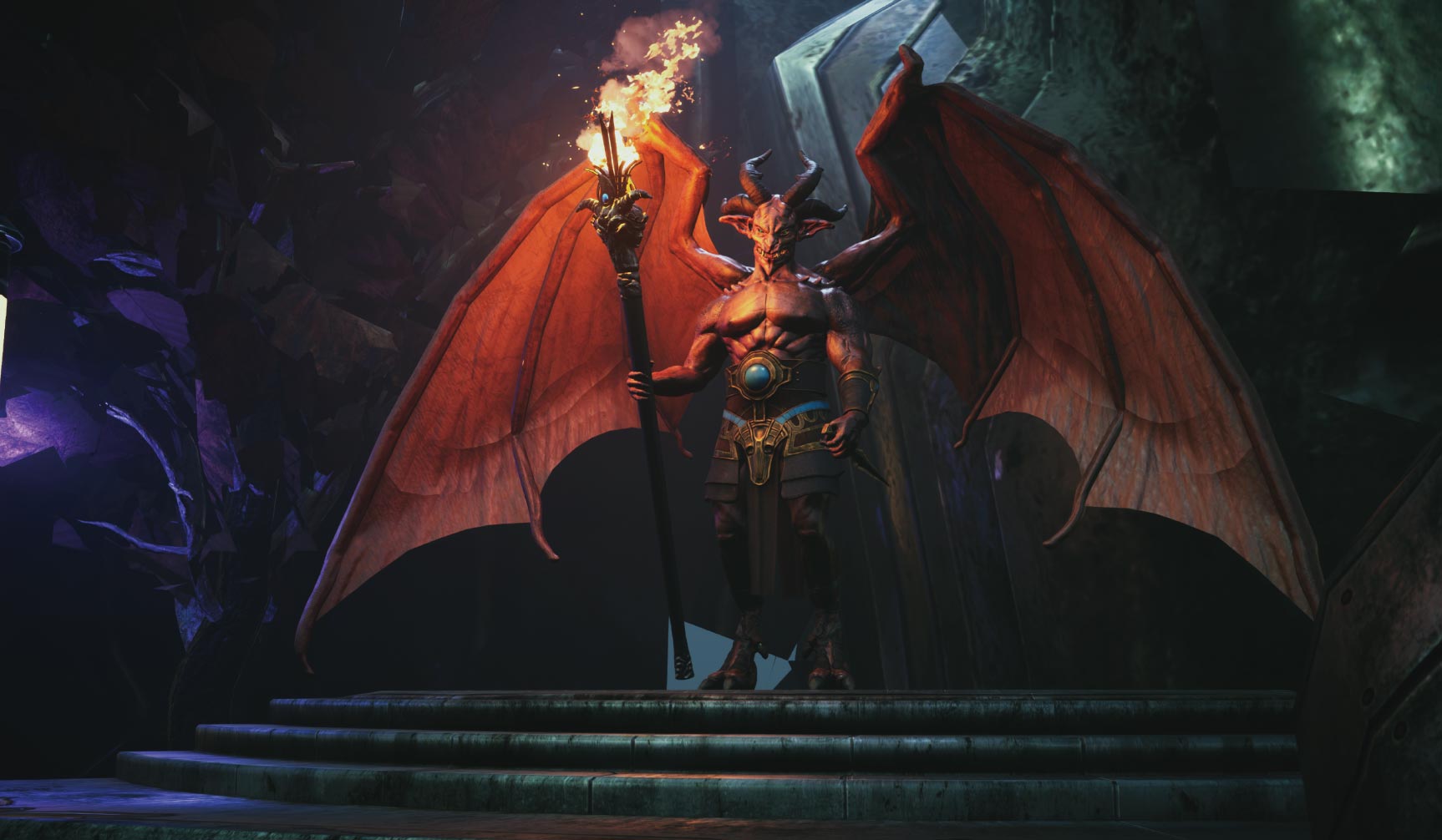 Model 3D demona zaprojektowany jako przeciwnik w koncepcji świata gry