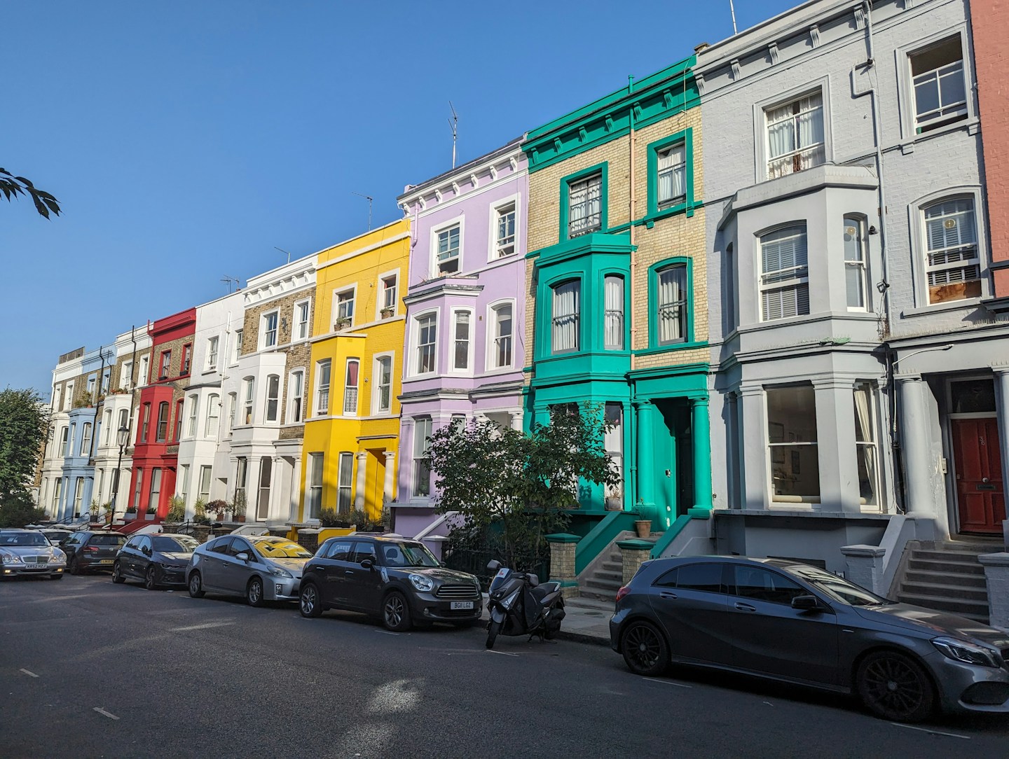 Colourful west London terrace houses