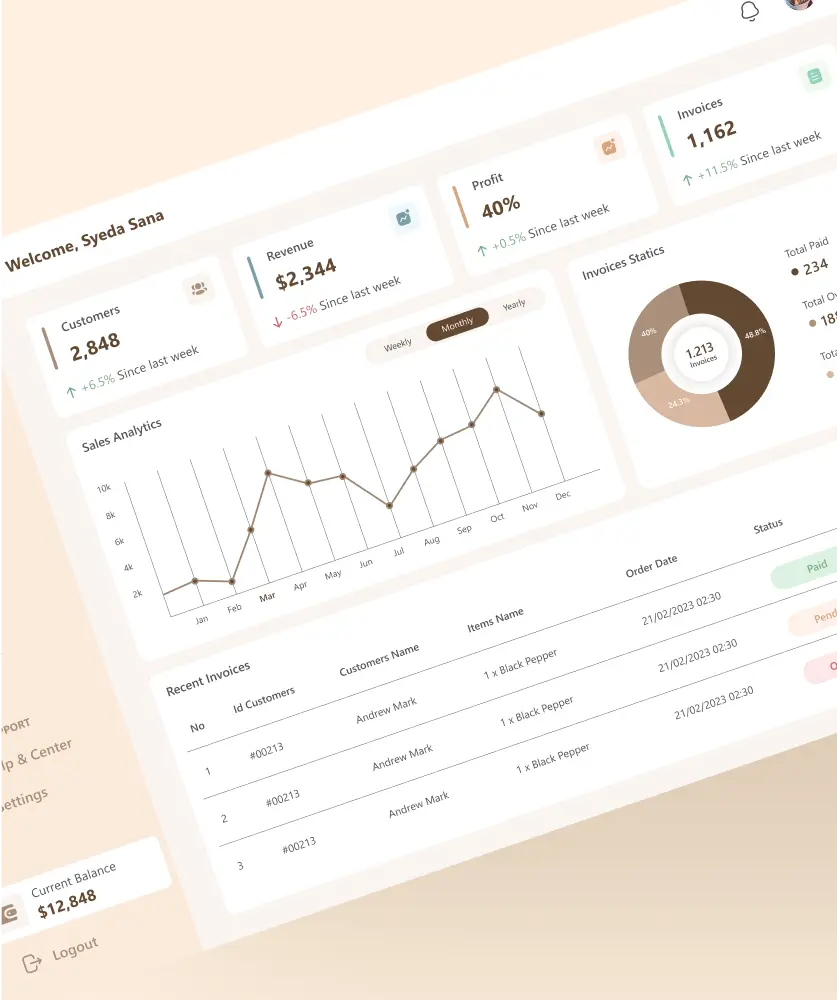 Seller Dashboard UI