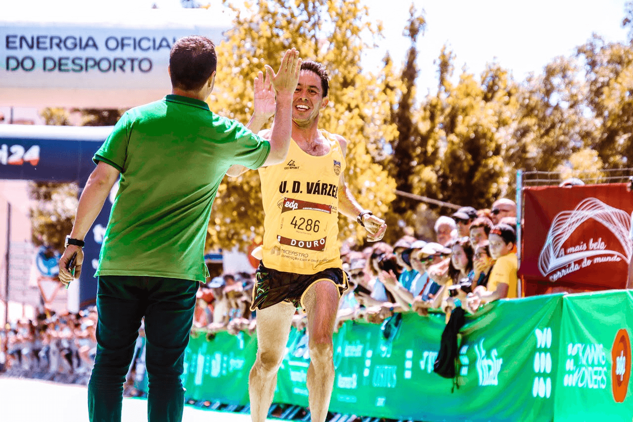Man Winning A Footrace
