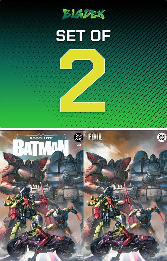 Absolute Batman #20 Alan Quah Big Dex Comics Exclusive Foil Virgin Variant Set featuring Batman in a striking high-detail cover with premium foil finish
