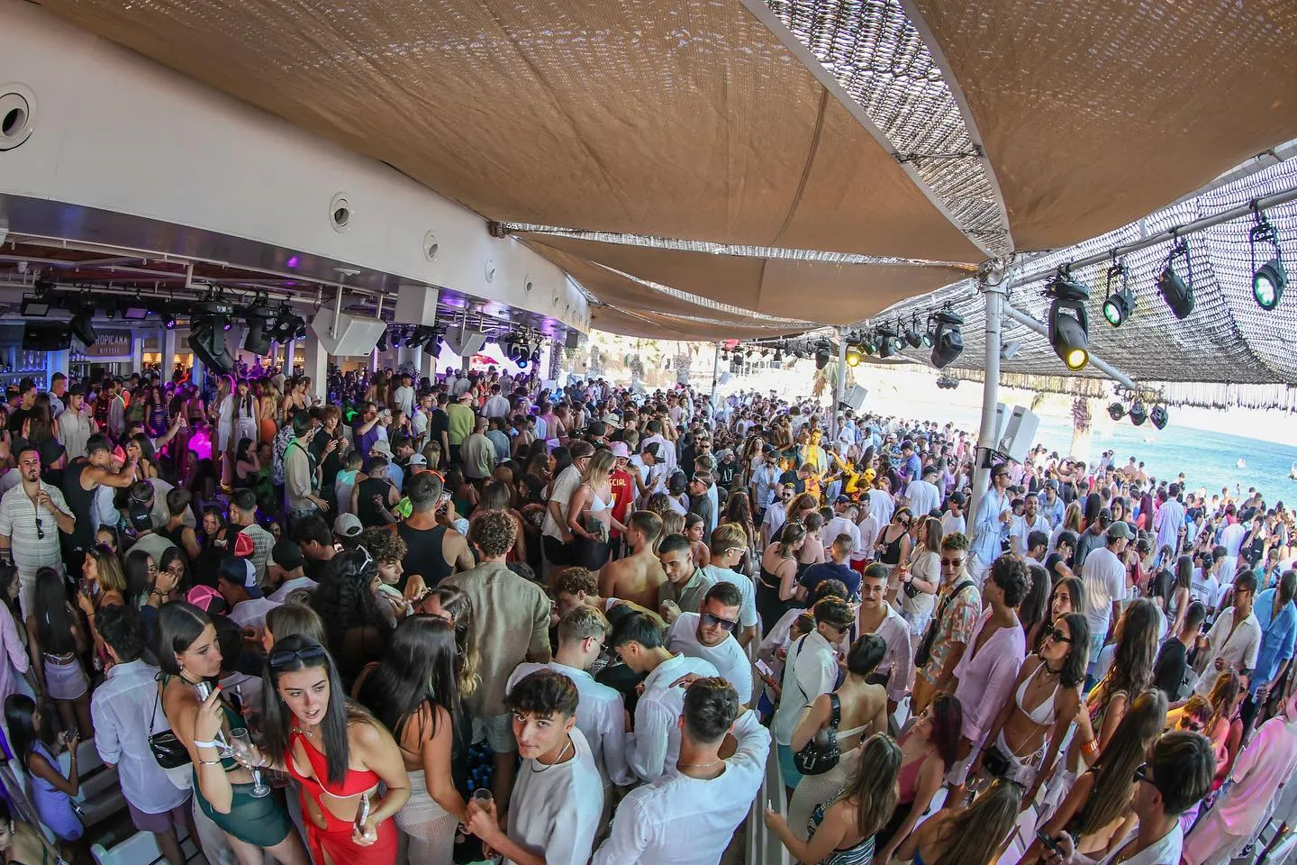 High-energy crowd at a music festival