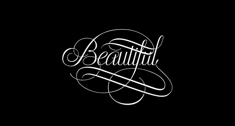Beautiful digital calligraphy piece
