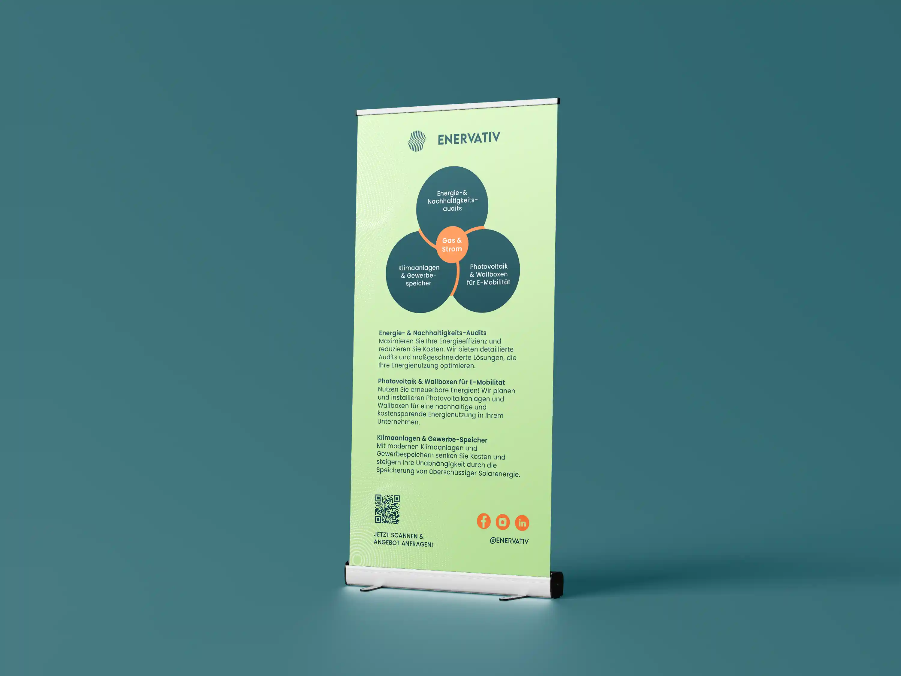 Rollup Banner im Corporate Design von Wohnvision