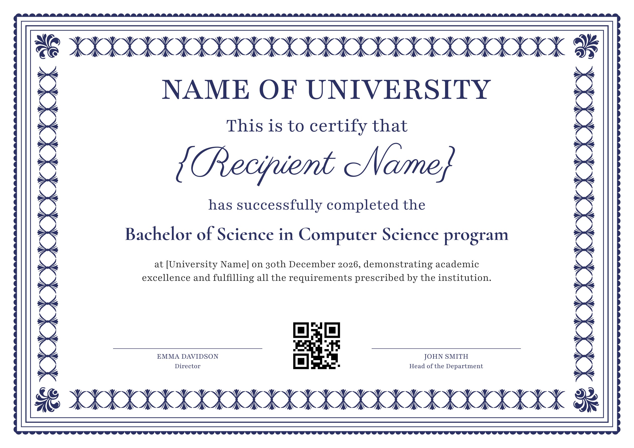 Wauld - Traditional and Professional Graduation Certificate Template