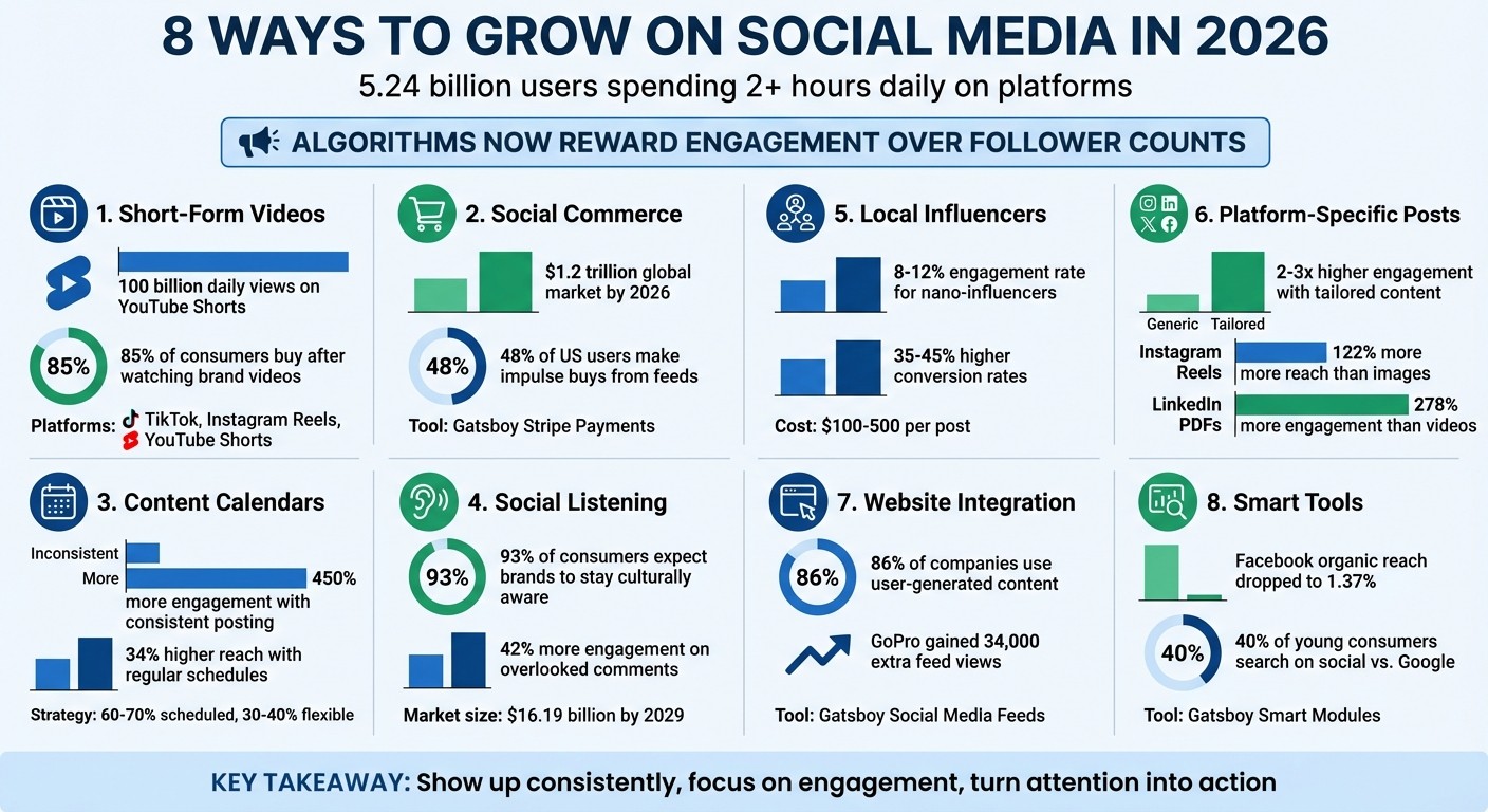 8 Social Media Growth Strategies for Small Businesses in 2026