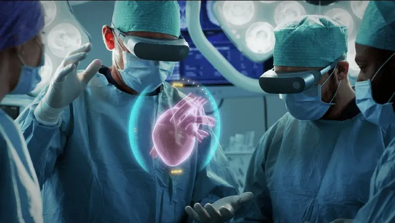 VR used in medical, to see the heart, image